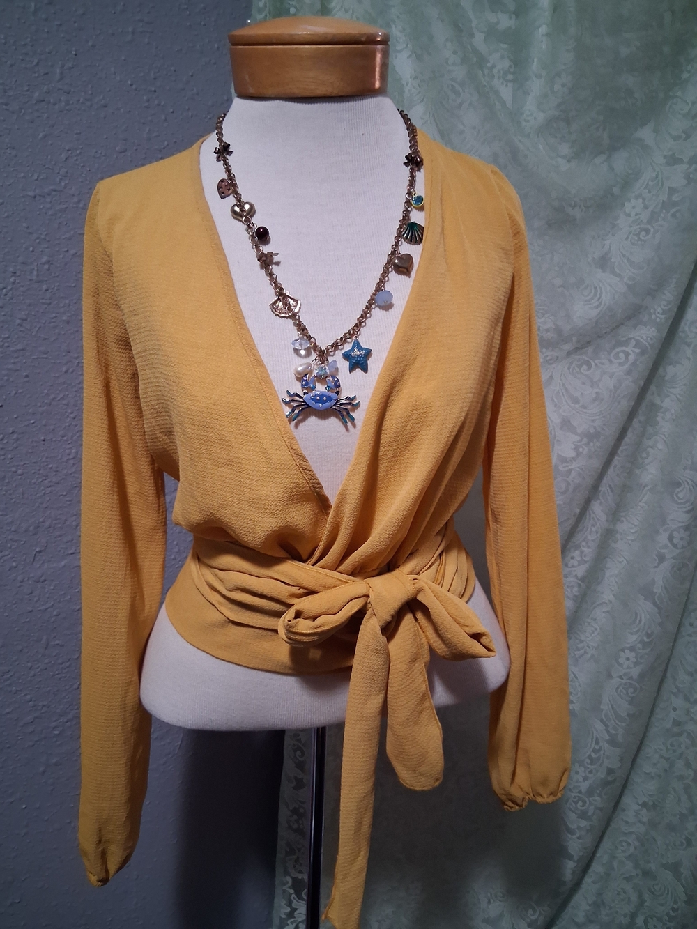 NwT- Fashion Nova- little white lies- wrap crop top